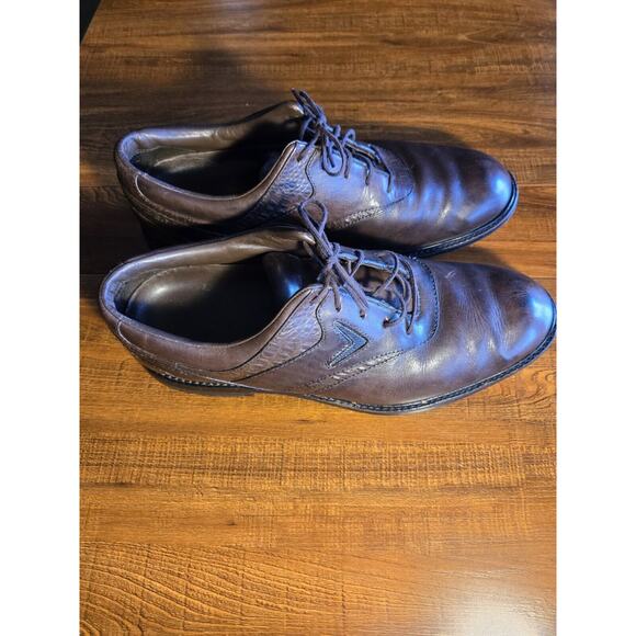 Callaway Brown Leather Golf Shoes Size 10.5 - Picture 7 of 7